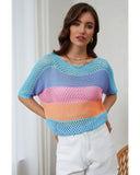 Azura Exchange Colorblock Striped Knitted Top - L