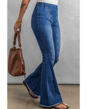 Azura Exchange Distressed Bell Bottom Jeans - L