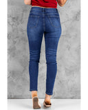 Azura Exchange Button Fly High Rise Skinny Jeans - M