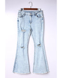 Azura Exchange Acid Wash Flare Jeans - 12 US