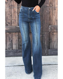 Azura Exchange Central Seam Stitching Wide Leg Jeans - 12 US