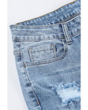 Azura Exchange Light Wash Distressed Flare Jeans - 12 US