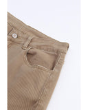 Azura Exchange Khaki High Waist Flare Jeans - 16 US