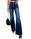 Azura Exchange Elastic Waistband Flare Jeans - 12 US