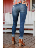 Azura Exchange Button Fly High Waist Skinny Jeans - 6 US