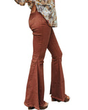 Azura Exchange High Waist Raw Hem Flare Jeans - 6 US