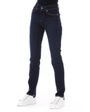 Logoed Button Regular Jeans with Tricolor Insert W27 US Women