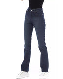 Logoed Button Regular Jeans with Tricolor Insert and Rear Pockets W29 US Women