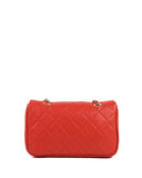 Quilted Golden Chain Flap Bag - One Size