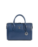 Blue Saffiano Leather Handbag - One Size