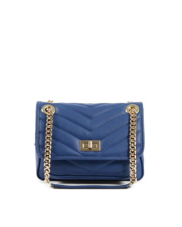 V Italia by Versace 1969 abbigliamento sportivo srl Women's Blue Leather Handbag in Blue - One Size