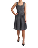 Sleeveless A-line Dress with Polka Dot Pattern 40 IT Women