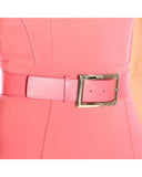 Sleeveless Dress with Belt and Back Zip Closure by Elisabetta Franchi 40 IT Women