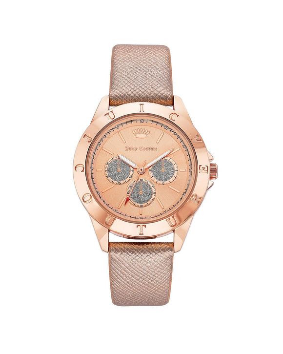 Rose Gold Analog Fashion Watch with Quartz Battery and Pin Buckle Closure One Size Women