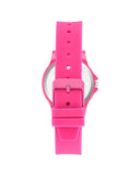 Pink Analog Quartz Watch with Rhine Stone Facing and Pin Buckle Closure One Size Women