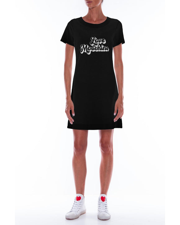 Cotton T-Shirt Dress with Logo Print 44 IT Women