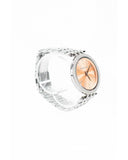 Darci Glitz Stainless Steel Wrist Watch with Gemmed Bezel One Size Women
