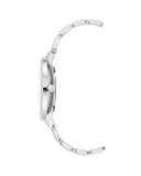 Silver Fashion Quartz Watch with Folding Clasp One Size Women