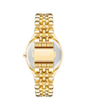 Gold Fashion Watch with Analog Display and Day/Date Functions One Size Women
