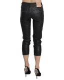 New GALLIANO Mid Waist Slim Leg Cropped Jeans W24 US Women