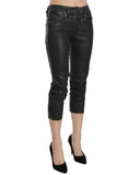 New GALLIANO Mid Waist Slim Leg Cropped Jeans W25 US Women