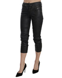New GALLIANO Mid Waist Slim Leg Cropped Jeans W26 US Women