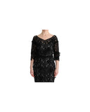 Gorgeous Dolce & Gabbana Full Length Maxi Shift Dress with Floral Applique Ricamo 38 IT Women