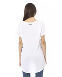 Short Sleeve T-shirt With Round Neck. Front Print. M Women