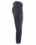 High-waisted Black Jeans with Zip Closure and Five Pockets W28 US Women