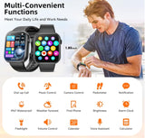 Smart Watch  44mm  Bluetooth call Screen True Multidial Blood Oxygen Game Sports Mode Pro FOR IOS and Android Black with 2 straps
