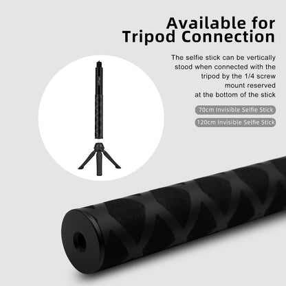 Universal Selfie Stick for Insta360 one x and Sport Cameras - 1.2m