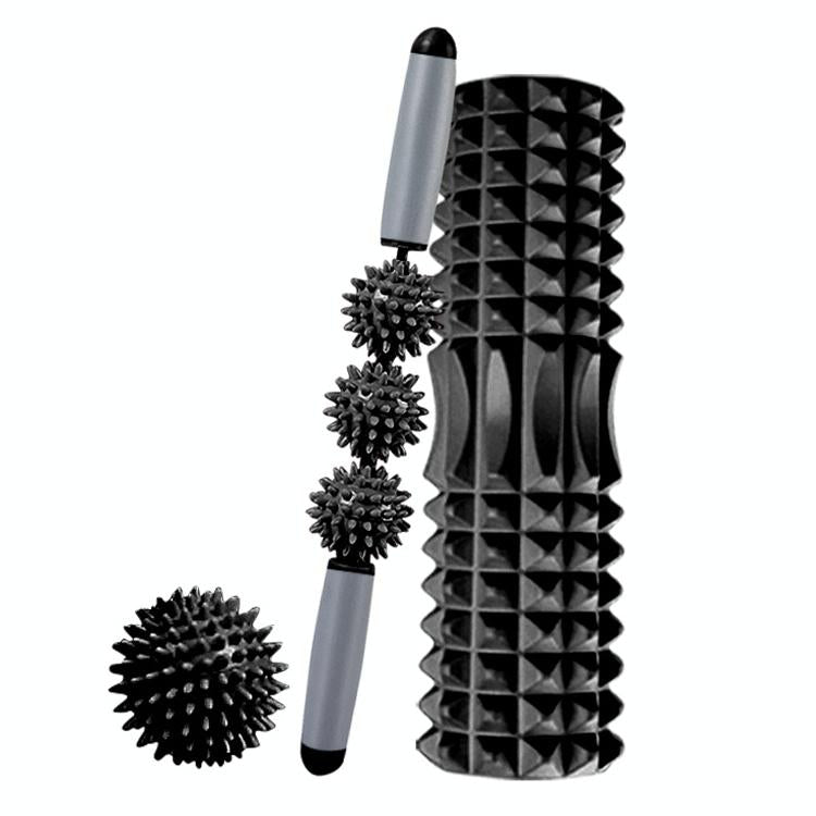 3 - In - 1 Eva Foam Roller Set 33Cm Length Black Crescent - Factory Direct Shop