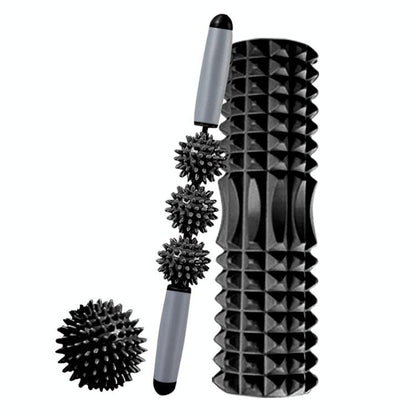 3 - In - 1 Eva Foam Roller Set 33Cm Length Black Crescent - Factory Direct Shop