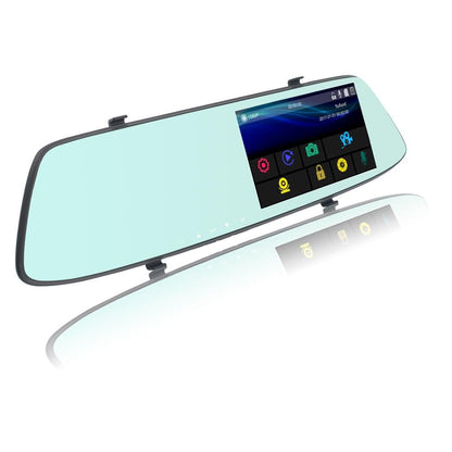 5 Lcd Touch Screen Rear View Mirror Car Recorder with Separate Camera