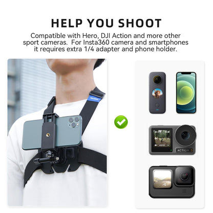 Action Camera Chest Strap Mount Belt