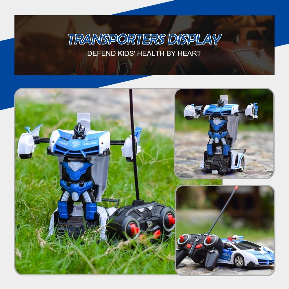 Remote Control Police Car - 4 Channels Deformable Toy