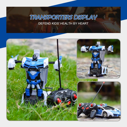Remote Control Police Car - 4 Channels Deformable Toy