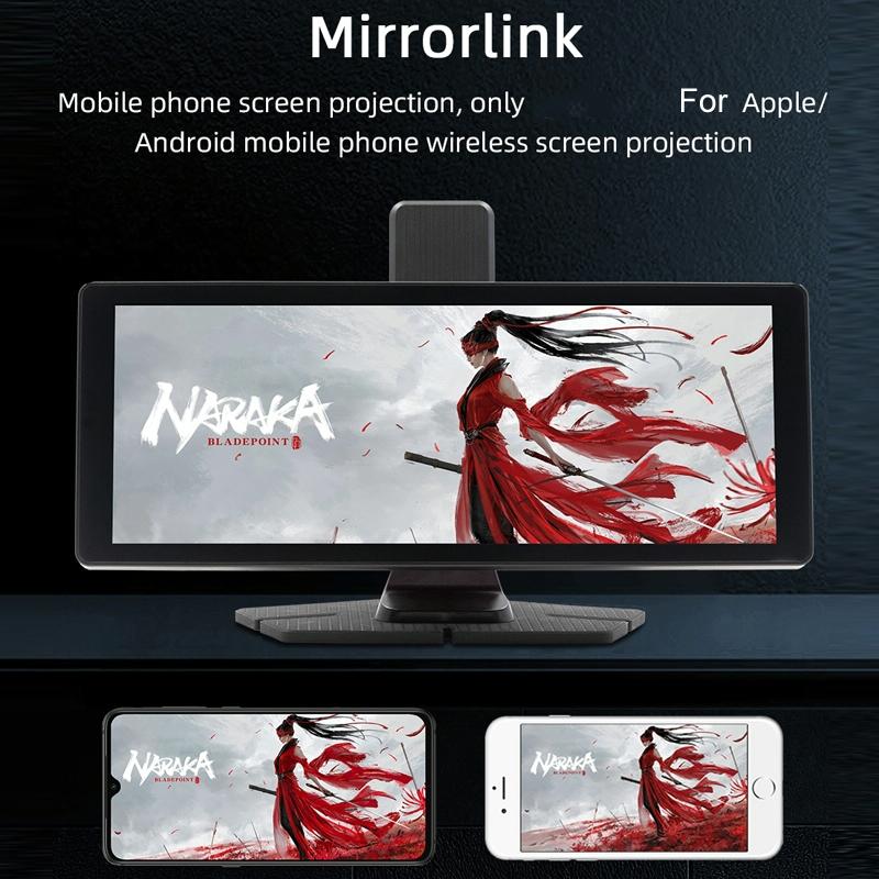 Portable Car Bluetooth Dvr Monitor - Supports Carplay / Android Auto - Display