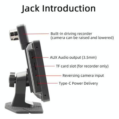 Portable Car Bluetooth Dvr Monitor - Supports Carplay / Android Auto - Display