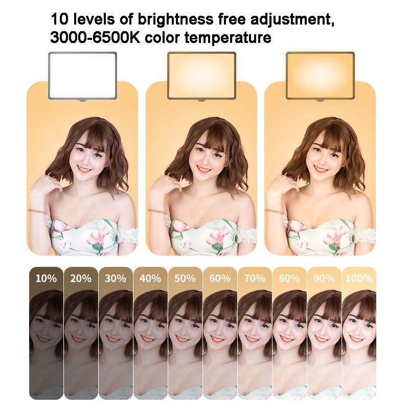10 Flat-panel Live Fill Light - Adjustable 3000-6500k Temperature