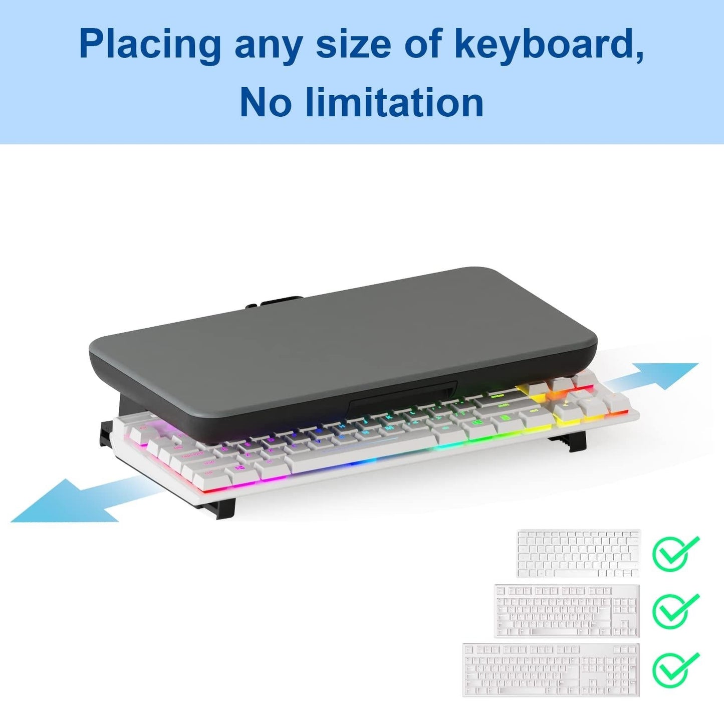 Adjustable Laptop Stand with Storage Drawer - Height Riser - Basic