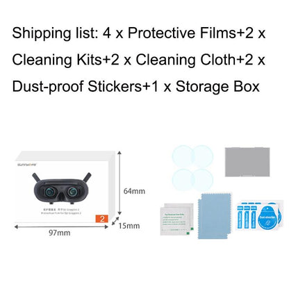 2-pack Explosion Proof Film Glasses Protector for Dji Goggles 2