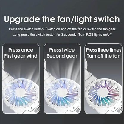 Foldable Laptop Cooling Stand with Ambient Light - Silver