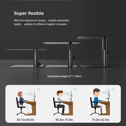 Black Adjustable Desk Stand for Laptop and Monitor - Eda0011511