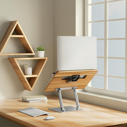 Adjustable Folding Laptop Stand with Cooling Fan - Portable Tablet Holder
