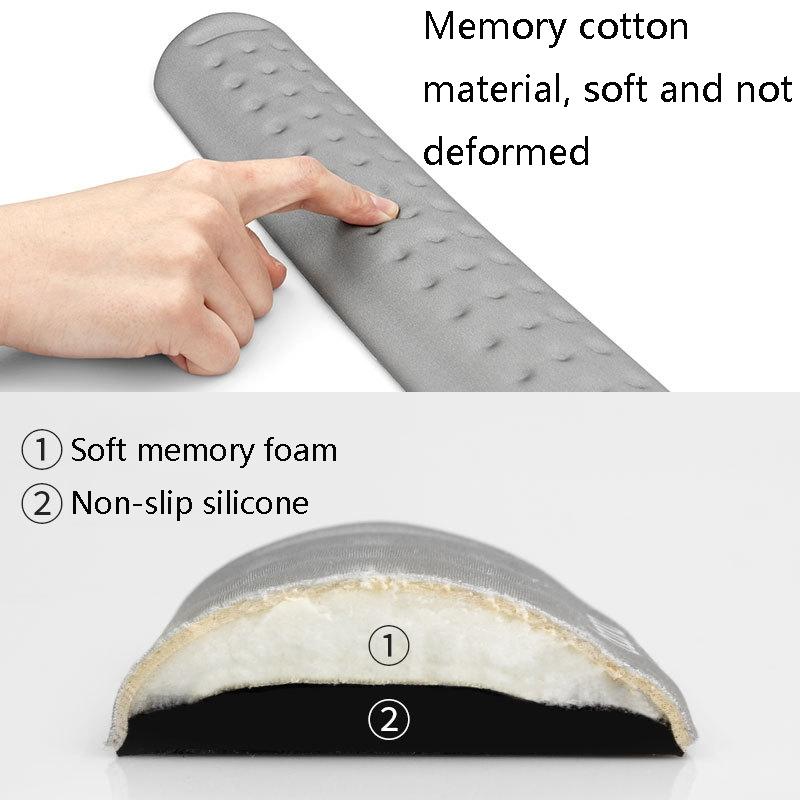 Silicone Memory Wrist Pad For Keyboard And Mouse Large Size Black