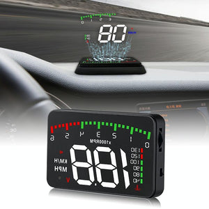 3.5 Inch Vehicle Head Up Display Car Speed Engine Revs Water Temp Voltage Mileage