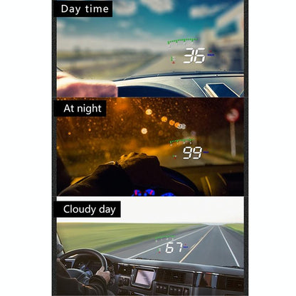 3.5 Inch Vehicle Head Up Display Car Speed Engine Revs Water Temp Voltage Mileage