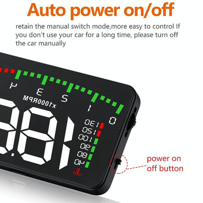 3.5 Inch Vehicle Head Up Display Car Speed Engine Revs Water Temp Voltage Mileage