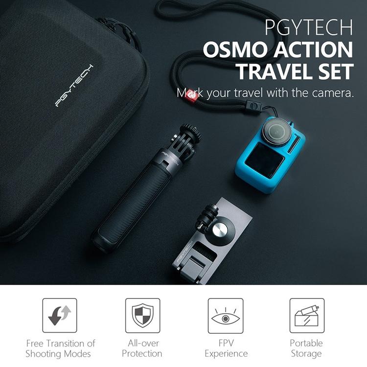 Travel Kit for Dji Action Tripod Backpack Clip Storage Bag